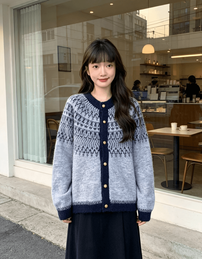 느긋한 레트로 공정한 섬 플러스 두껍고 부드러운 찹쌀 스웨터 여성 코트 한국 스타일 가을 겨울 새로운 루즈핏 다용도 니트 오픈 가디건 상세 이미지 14