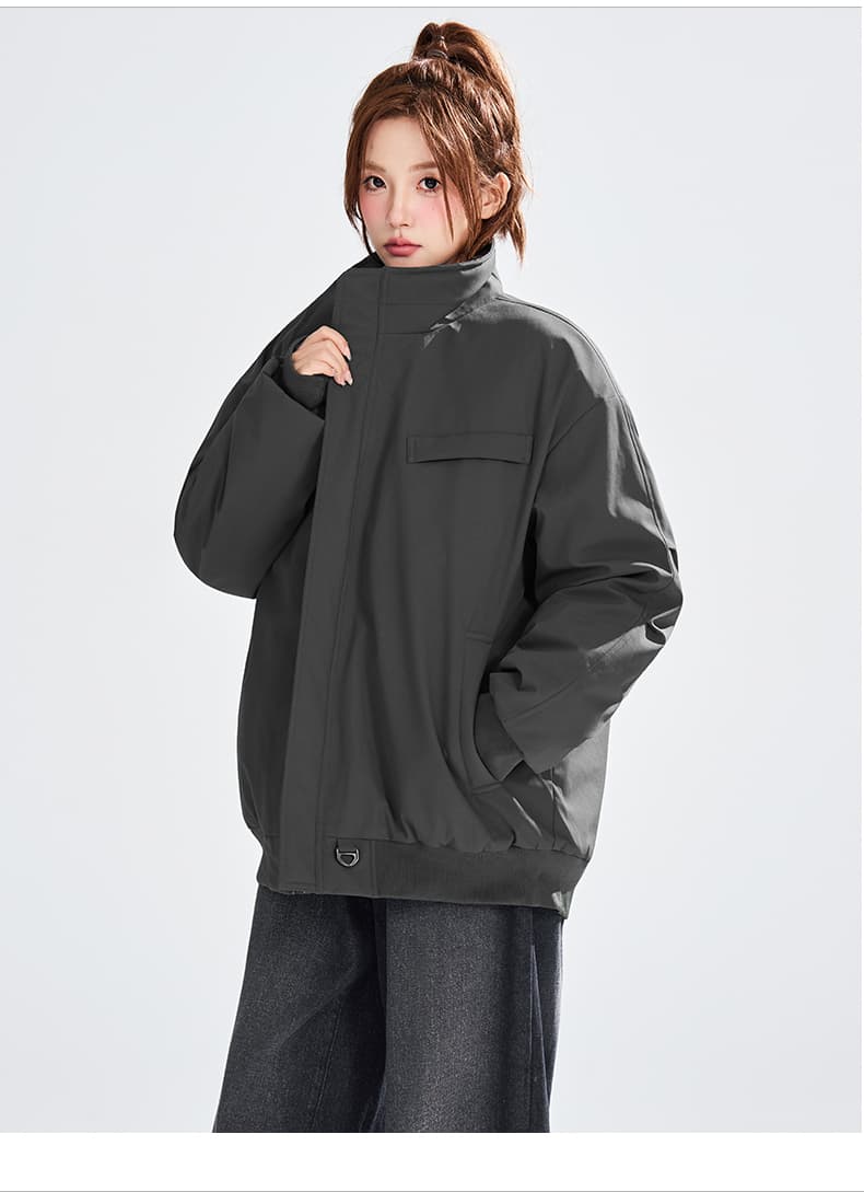 2025 겨울 새로운 면 의류 여성 스탠드 칼라 루즈핏 캐주얼 다용도 두꺼운 패딩 재킷 목화 진딧물 보온 재킷 상세 이미지 20