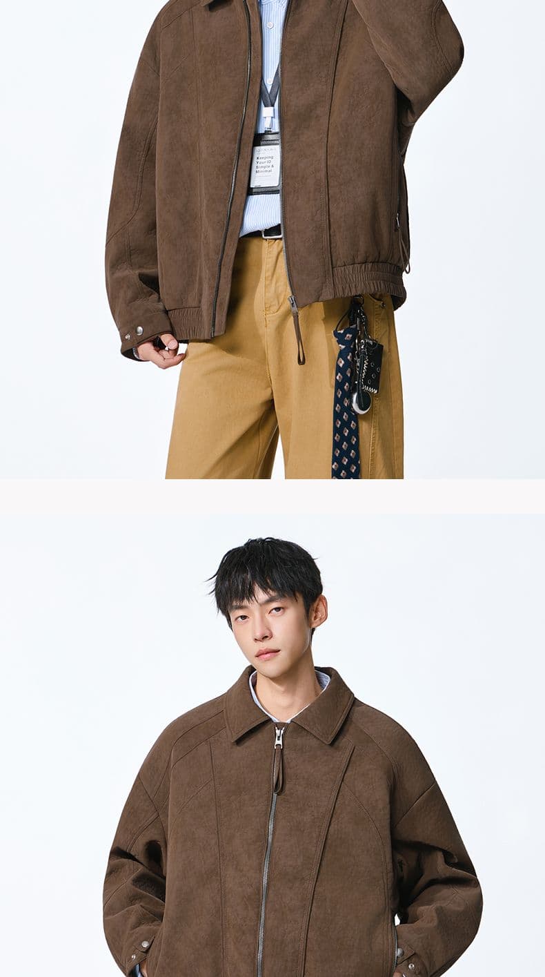 겨울 보온 아메리칸 레트로 PU 가죽 폴로 칼라 재킷 남자 조수 브랜드 고급 센스 다용도 캐주얼 재킷 면 의류 상세 이미지 12