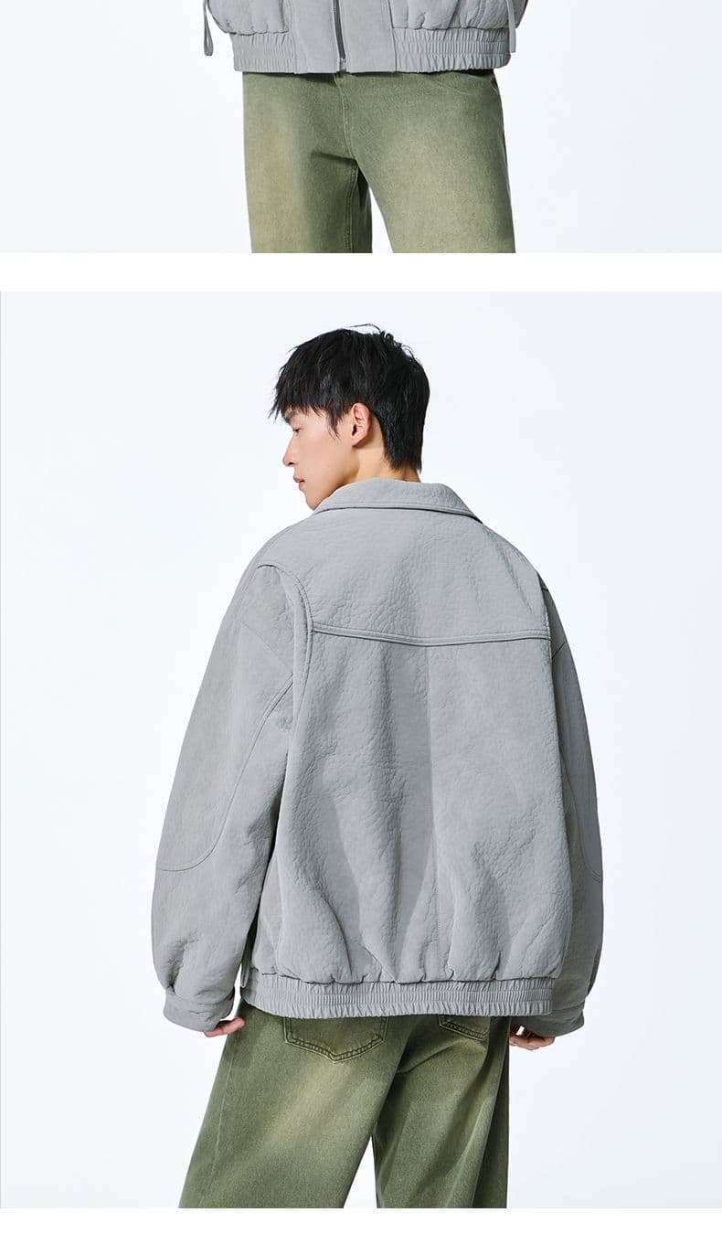 겨울 보온 아메리칸 레트로 PU 가죽 폴로 칼라 재킷 남자 조수 브랜드 고급 센스 다용도 캐주얼 재킷 면 의류 상세 이미지 16