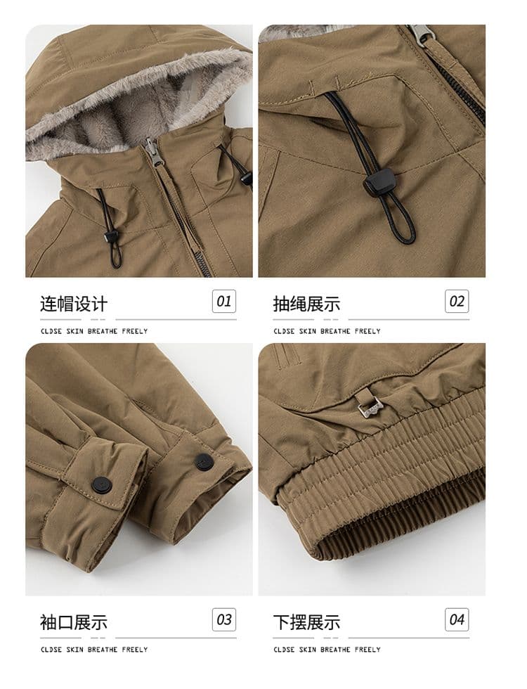 겨울 양면 착용 좌 산 조각 면 의류 남자 조수 브랜드 루즈핏 다용도 털이 있고 두꺼운 빅 사이즈 옷 재킷 상세 이미지 4