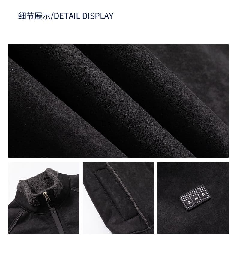 겨울 새로운 조수 브랜드 면 옷 남성 일본식 레트로 스탠드 칼라 루즈핏 양털 피모 하나 면 의류 재킷 상세 이미지 1