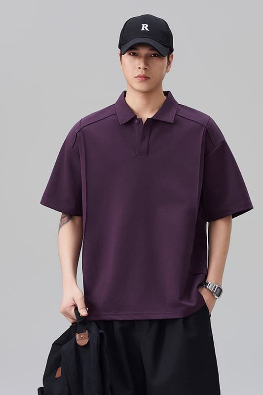 실사 2026 여름 새로운 구조 설계 반팔 POLO 셔츠 남자 캐주얼 다용도 루즈핏 폴로 칼라 반소매 맨위 이미지 6
