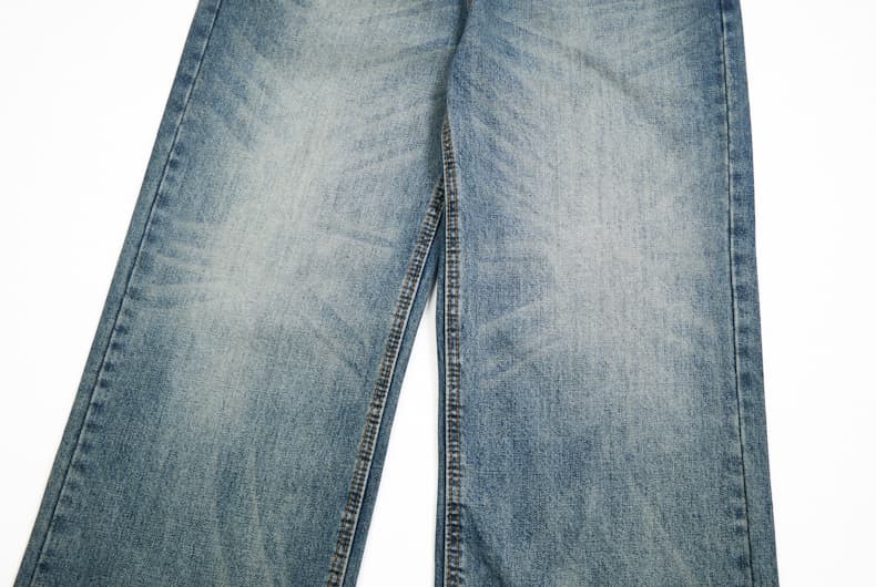 아메리칸 레트로 움푹 패 고양이 반드시 마 오래된 워싱 청바지 남녀 스트레이트 루즈핏 cleanfit 캐주얼 와이드 레그 팬츠 상세 이미지 16
