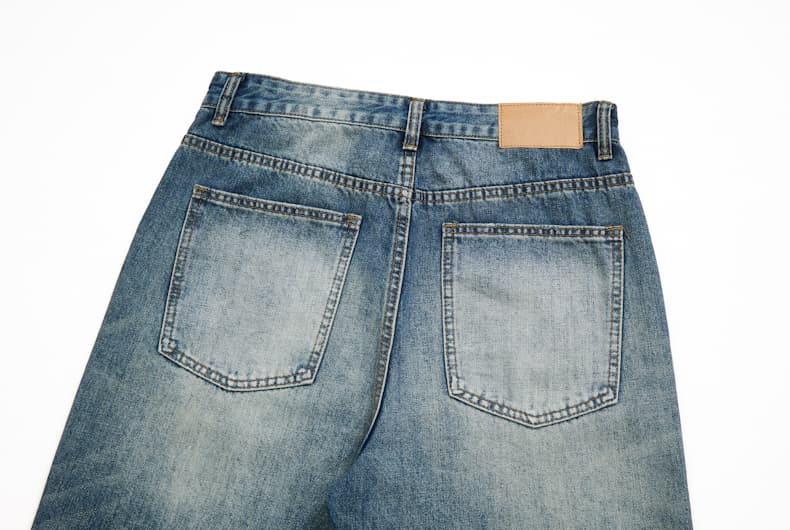 아메리칸 레트로 움푹 패 고양이 반드시 마 오래된 워싱 청바지 남녀 스트레이트 루즈핏 cleanfit 캐주얼 와이드 레그 팬츠 상세 이미지 20