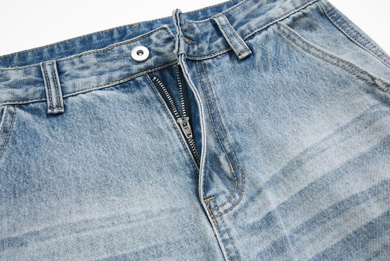 아메리칸 고양이 반드시 워싱 기타 주머니 워크웨어 청바지 남녀 루즈핏 스트레이트 조수 브랜드 캐주얼 넓은 다리 바닥 청소 바지 상세 이미지 12