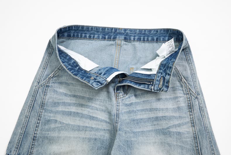 아메리칸 고양이 반드시 워싱 기타 주머니 워크웨어 청바지 남녀 루즈핏 스트레이트 조수 브랜드 캐주얼 넓은 다리 바닥 청소 바지 상세 이미지 13