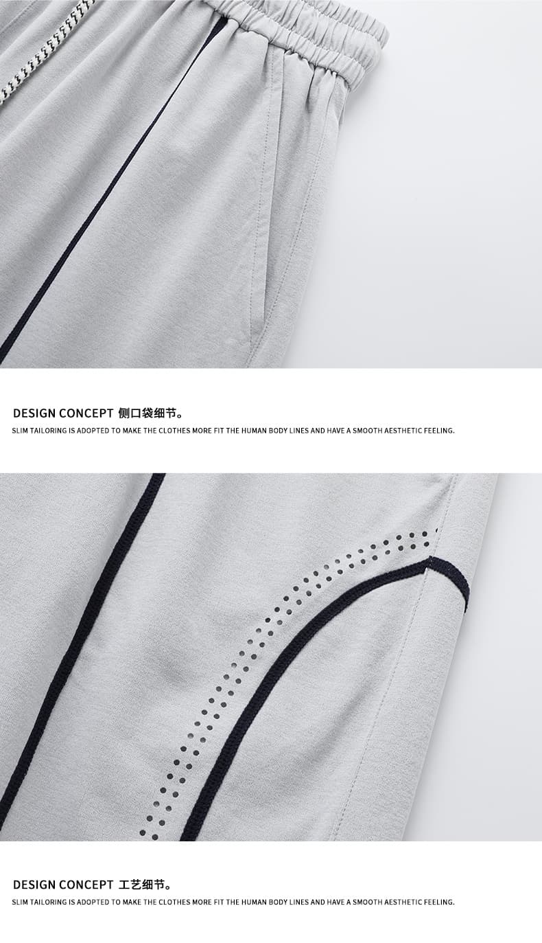 실사 여름 새로운 캐주얼 스포츠 슈트 스탠드 칼라 하프 지퍼 티셔츠 반바지 투피스 세트 미니멀리즘 출퇴근 다용도 상세 이미지 18