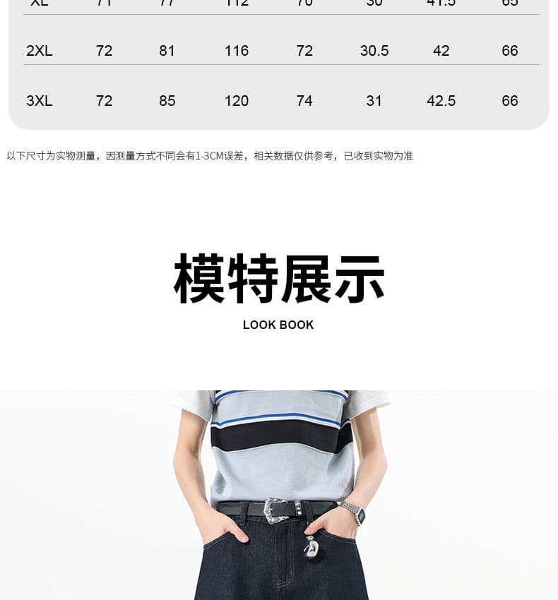 실사 2026 여름 새로운 아메리칸 원색 데님 7부 바지 남녀 중성 조수 브랜드 루즈핏 스트레이트 와이드 레그 팬츠 상세 이미지 4
