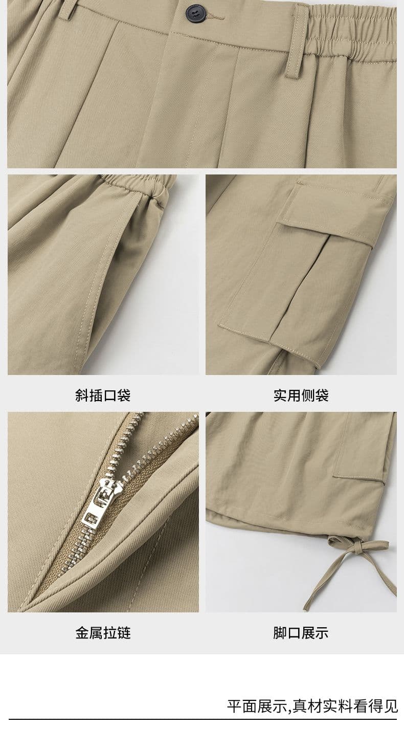 실사 2026 여름 얇은 스타일 워크웨어 오부 바지 남자 조수 브랜드 캐주얼 아메리칸 레트로 속도 건조한 운동 반바지 남자 상세 이미지 4