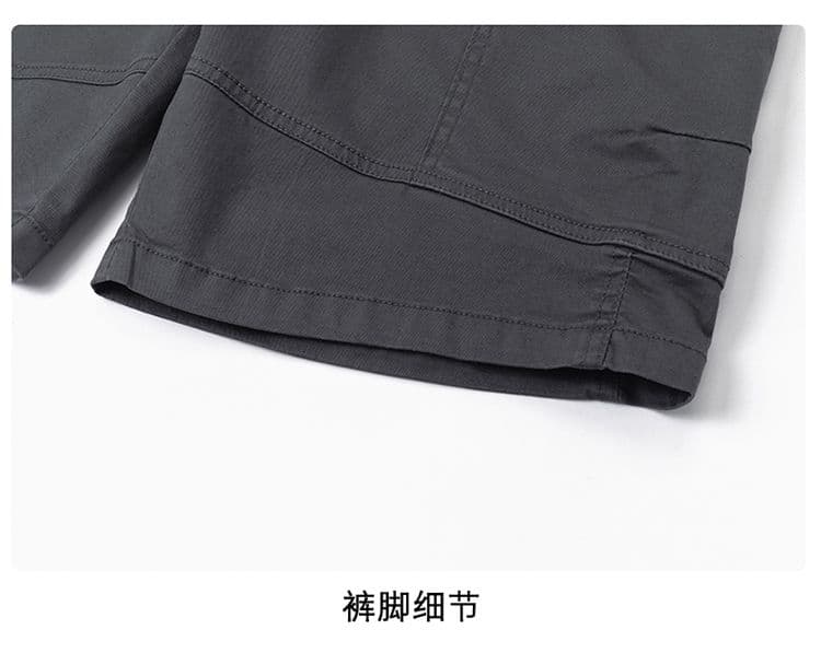 실사 2026 여름 새로운 순면 워싱 워크웨어 팬츠 루즈핏 스트레이트 와이드 레그 팬츠 캐주얼 반바지 오부 바지 남자 상세 이미지 24