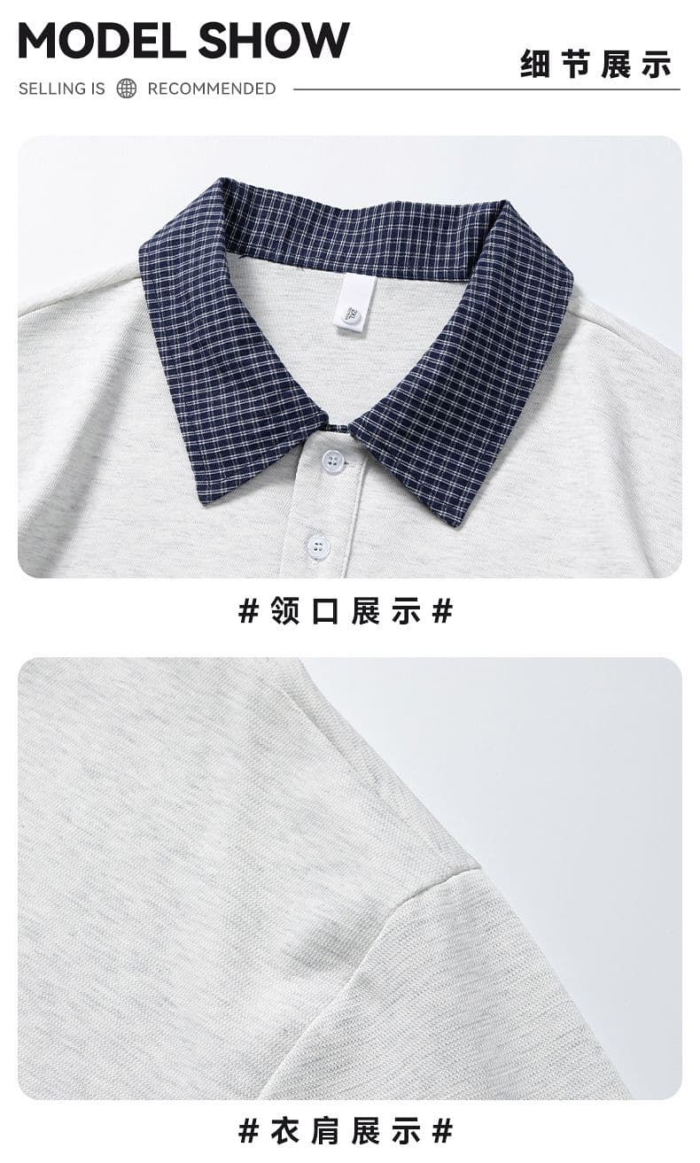 실사 여름 새로운 아메리칸 레트로 페이크 레이어드 셔츠 칼라 POLO 셔츠 남자 루즈핏 조수 브랜드 폴로 칼라 반팔 티셔츠 상세 이미지 22
