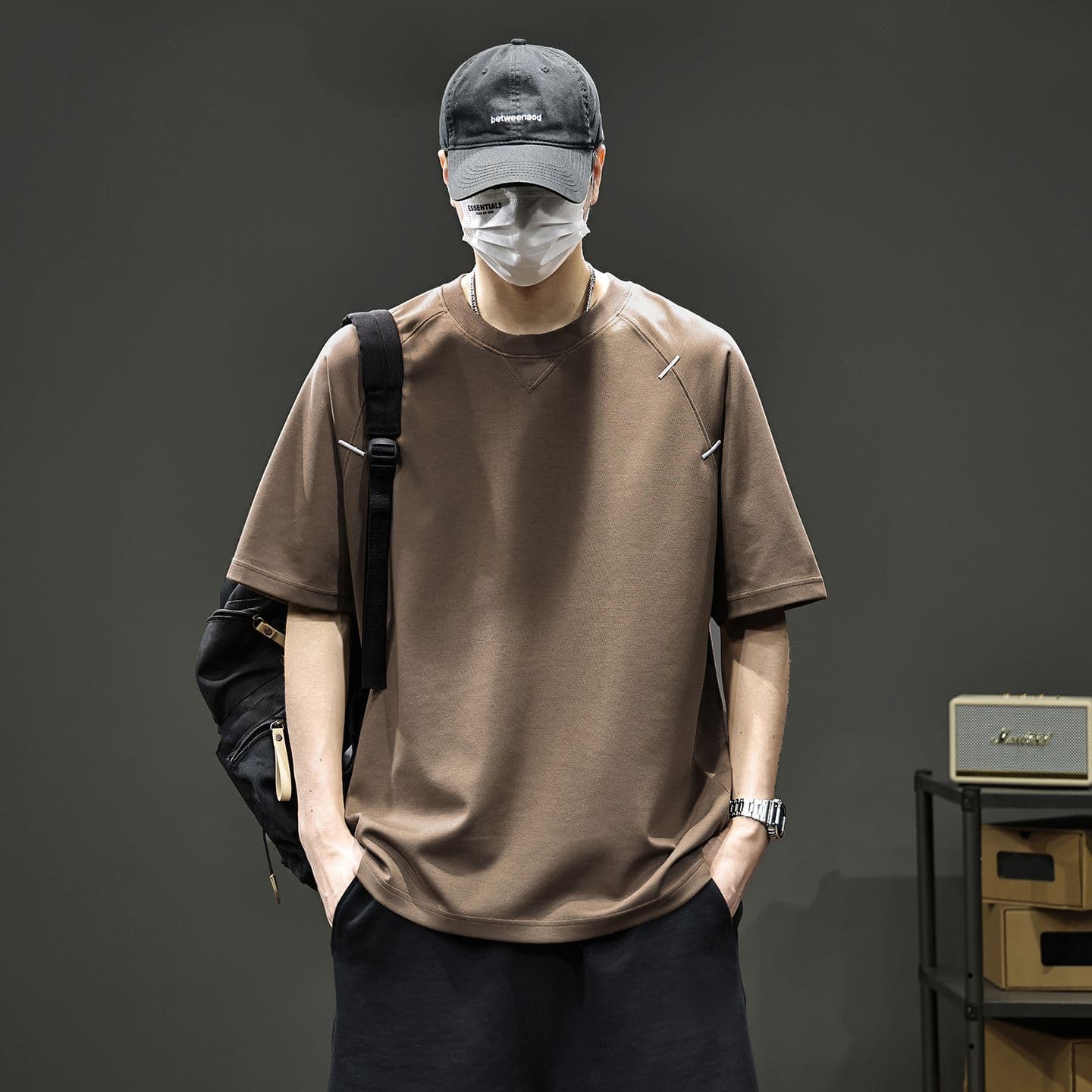 실사 2026 여름 새로운 조수 브랜드 모달 젤리 면 차가운 센스 통기성 7a 항균 캐주얼 반팔 티셔츠 남자 이미지 4