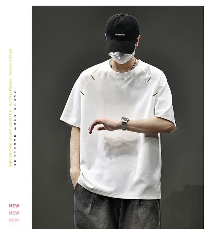 실사 2026 여름 새로운 조수 브랜드 모달 젤리 면 차가운 센스 통기성 7a 항균 캐주얼 반팔 티셔츠 남자 상세 이미지 11