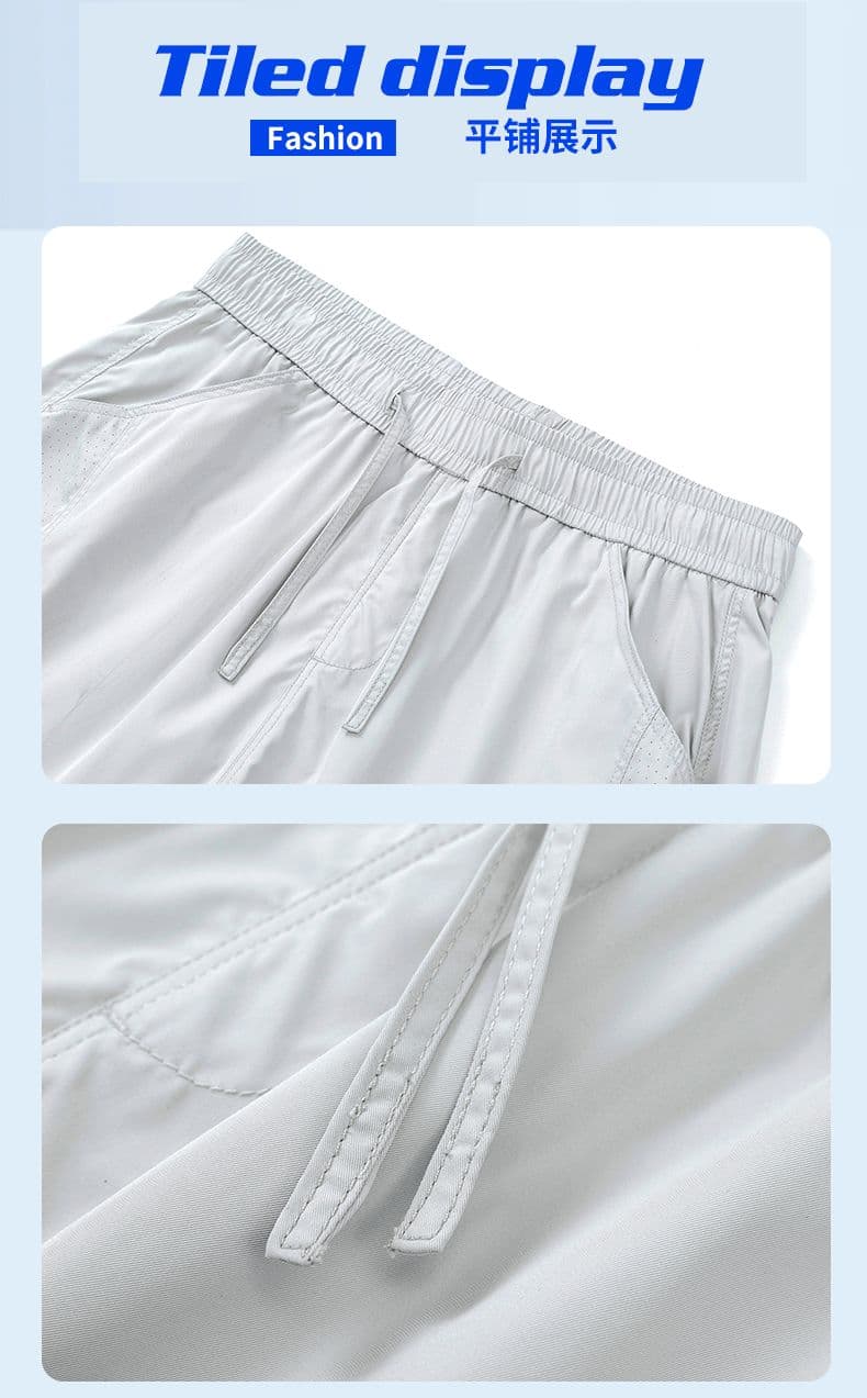 실사 여름 새로운 펀칭 반바지 남자 감기 센스 외출용 운동 캐주얼 루즈핏 속도 건조한 패치워크 오부 바지 남자 상세 이미지 18