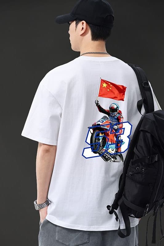 실사 2026 새로운 새로운 순면 다용도 프린트 반팔 티셔츠 남자 루즈핏 편안함 통기성 티셔츠 이미지 6