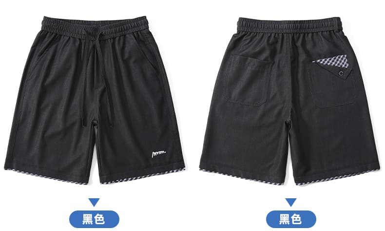 실사 여름 새로운 양이온 패치 오부 바지 남자 루즈핏 다용도 미니멀리즘 자수 캐주얼 반바지 상세 이미지 19