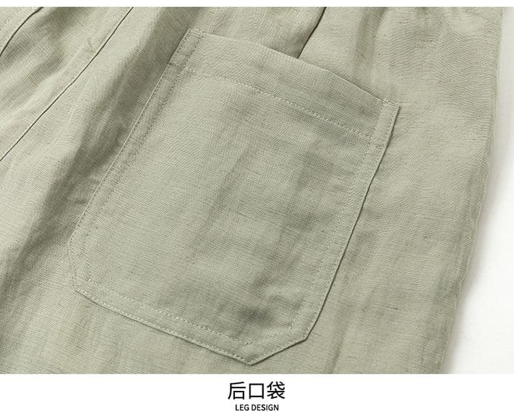 실사 여름 새로운 아마 라이 경기 서울 허리밴드 펌프 로프 반바지 남성 오래된 돈 바람 통기성 차가운 센스 오부 바지 상세 이미지 15