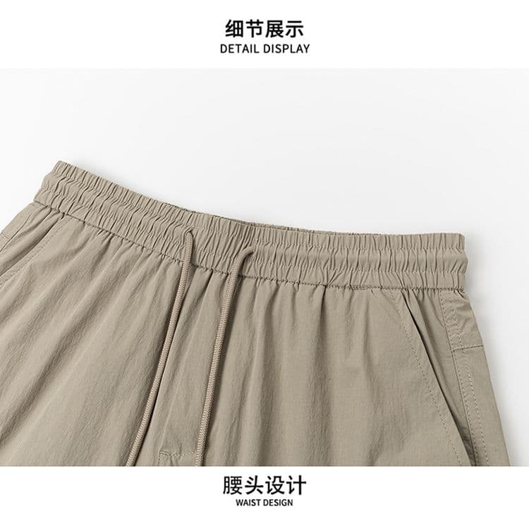 실사 여름 새로운 아메리칸 운동 속도 건조한 캐주얼 반바지 남자 루즈핏 질감 센스 스트레이트 오부 바지 상세 이미지 12