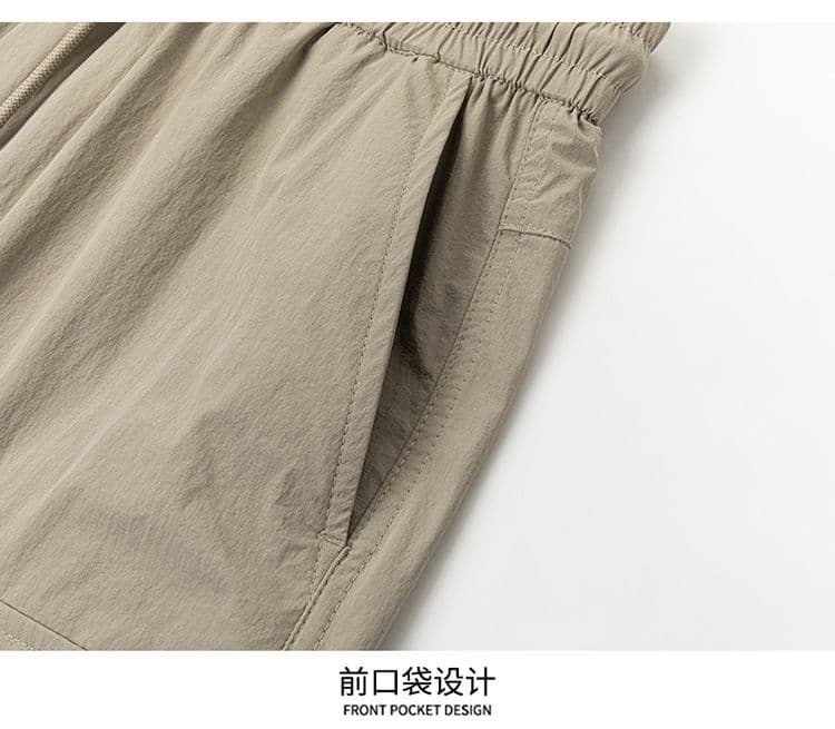 실사 여름 새로운 아메리칸 운동 속도 건조한 캐주얼 반바지 남자 루즈핏 질감 센스 스트레이트 오부 바지 상세 이미지 13