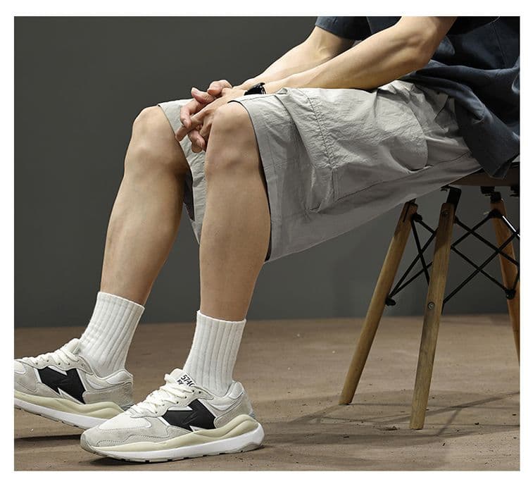 실사 여름 얇은 스타일 높음 거리 워크웨어 반바지 남자 시도 주머니 캐주얼 얼음 실크 오부 바지 상세 이미지 18