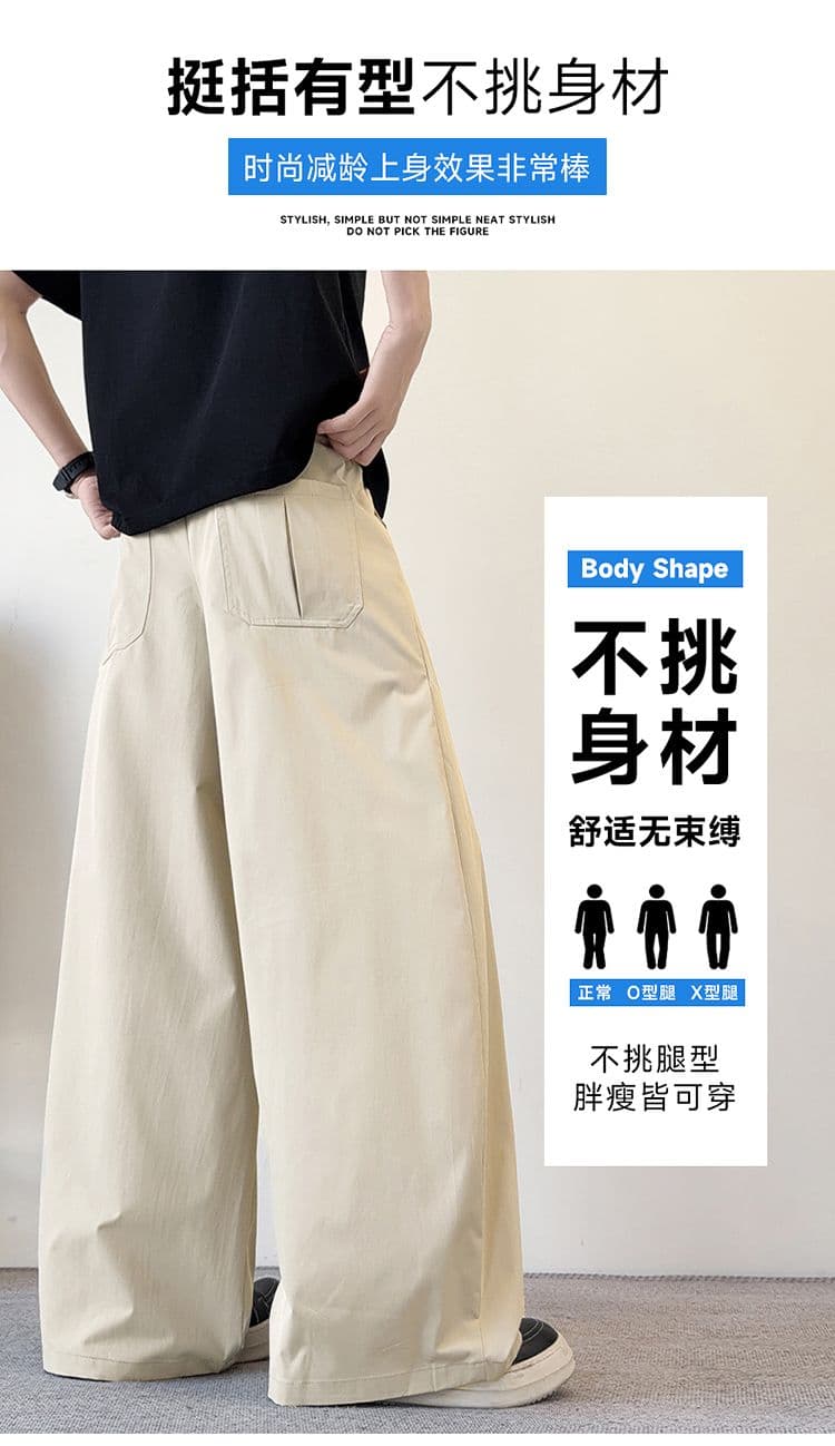 실사 아메리칸 레트로 루즈핏 모통이 칼 바지 남녀 조수 브랜드 여름 새로운 cleanfit 다용도 캐주얼 긴 바지 상세 이미지 3