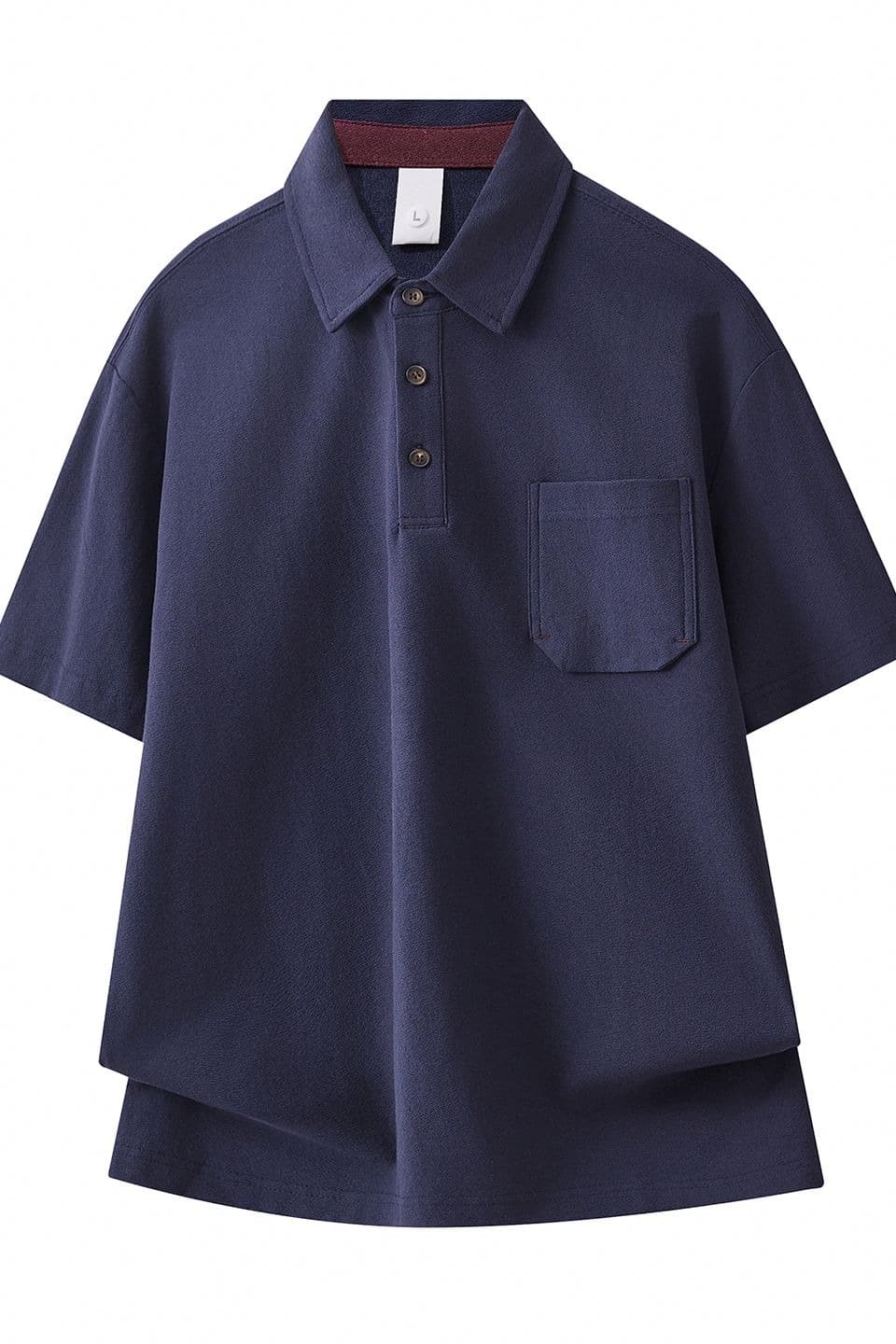 실사 여름 새로운 반팔 POLO 셔츠 남자 루즈핏 다용도 면 100% 편안함 통기성 폴로 칼라 티셔츠 남자 이미지 6