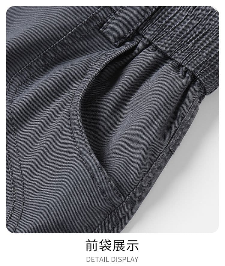실사 여름 새로운 모방 데님 주간 실크 오부 바지 남자 트렌드 리우 딩 워시 물 루즈핏 워크웨어 캐주얼 반바지 상세 이미지 17