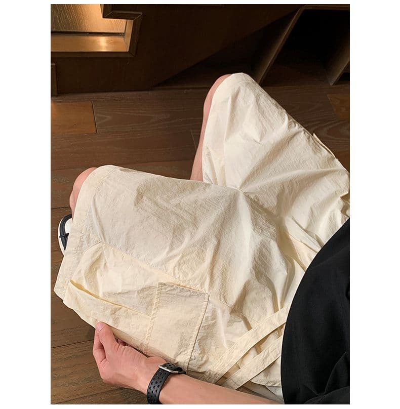 실사 여름 새로운 산계 방수 캐주얼 반바지 남자 미니멀리즘 다용도 속도 건조한 운동 바람 오부 바지 상세 이미지 9
