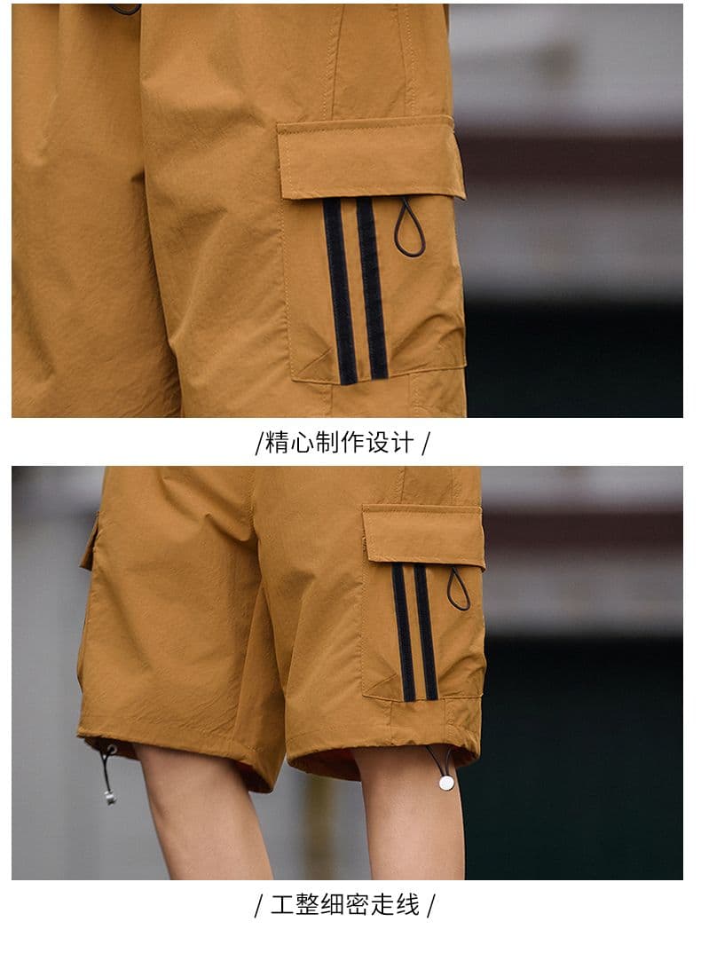 실사 여름 새로운 야외 산계 캐주얼 운동 바람 워크웨어 반바지 남자 다용도 고급 5 점 운동 바지 상세 이미지 18