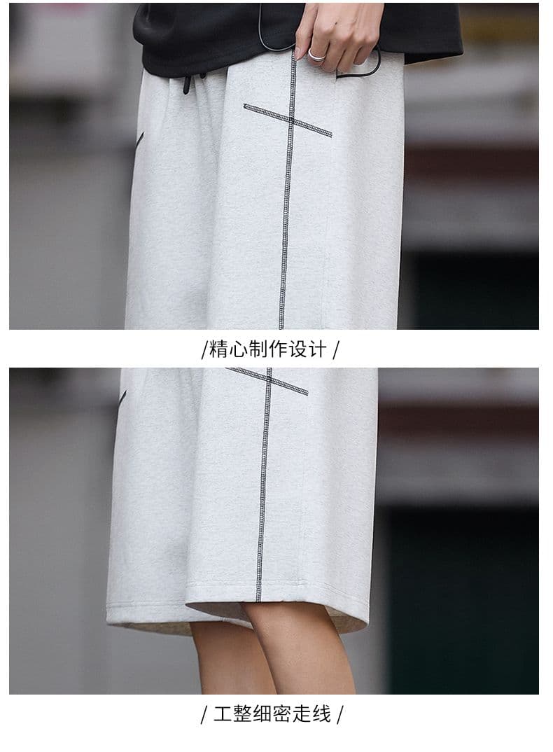 실사 여름 새로운 니트 캐주얼 오부 바지 남자 다용도 개성 운동 바람 반바지 상세 이미지 18