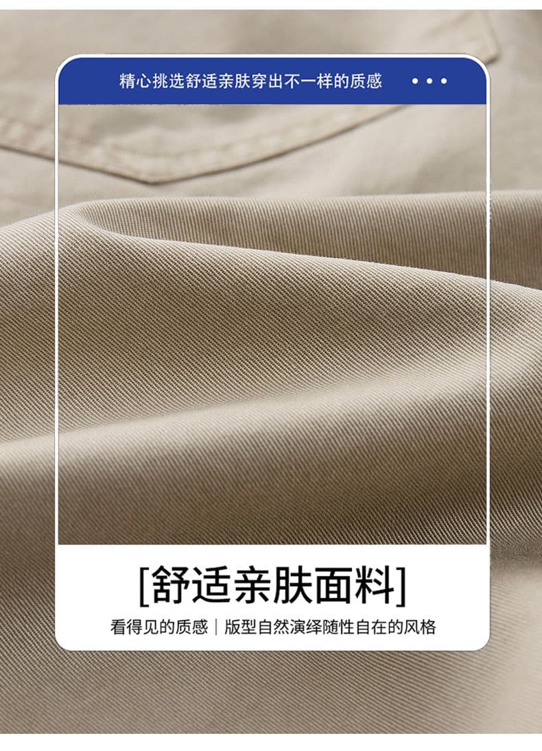 실사 여름 순면 캐주얼 반바지 남자 루즈핏 다용도 산계 출퇴근 내마모 강함 빅 포켓 오부 바지 상세 이미지 6