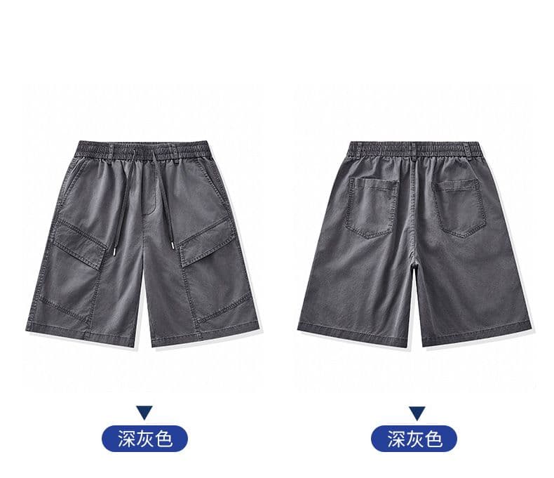 실사 여름 순면 캐주얼 반바지 남자 루즈핏 다용도 산계 출퇴근 내마모 강함 빅 포켓 오부 바지 상세 이미지 32