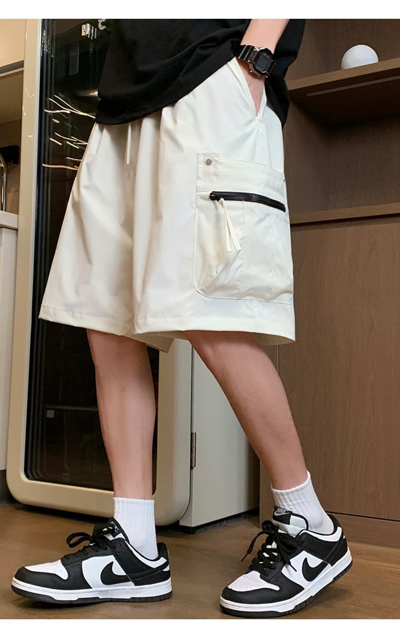 실사 아메리칸 조수 브랜드 워크웨어 반바지 남성 여름 얇은 스타일 루즈핏 속도 드라이 아이스 실크 5 점 캐주얼 바지 상세 이미지 19