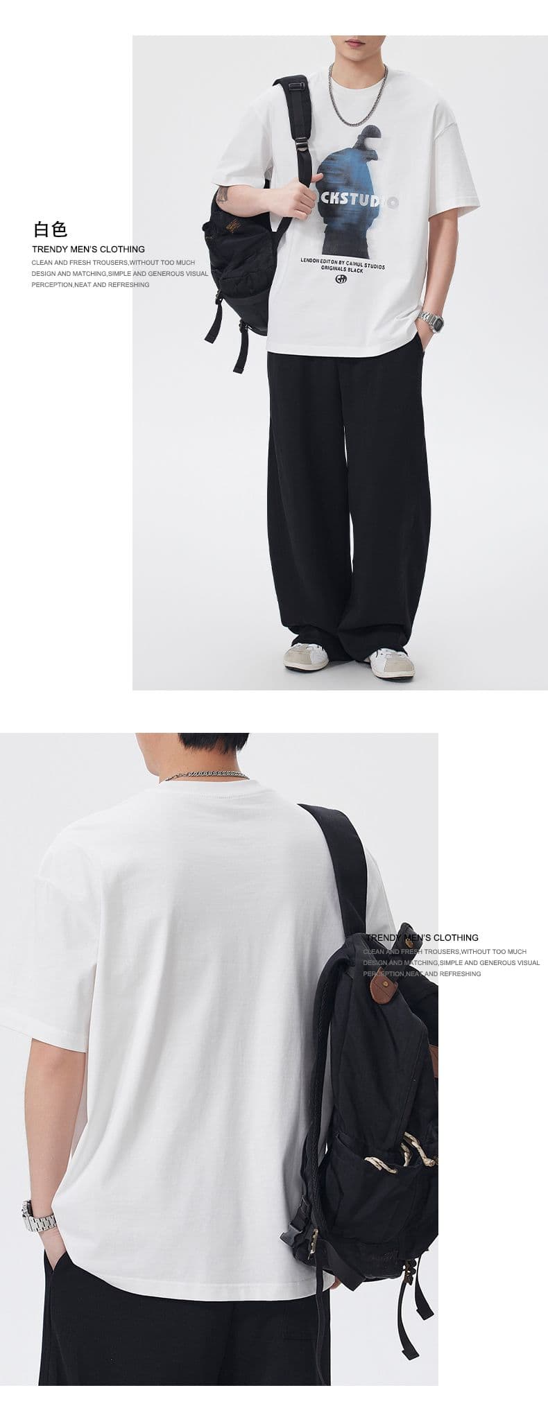 실사 여름 아메리칸 조수 브랜드 무거운 프린트 반팔 티셔츠 남자 루즈핏 다용도 라운드 넥 편안함 통기성 맨위 상세 이미지 11