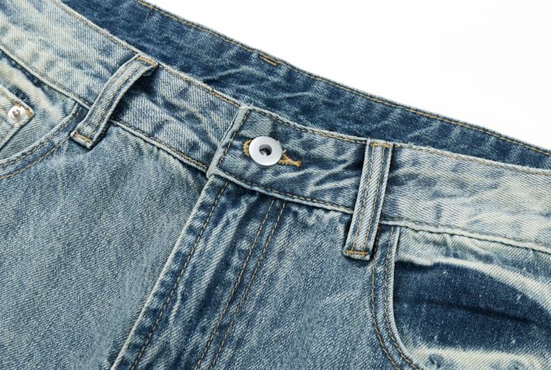 아메리칸 레트로 워싱 압력 주름 고양이 반드시 청바지 남녀 스트레이트 루즈핏 cleanfit 조수 브랜드 캐주얼 와이드 레그 팬츠 상세 이미지 13