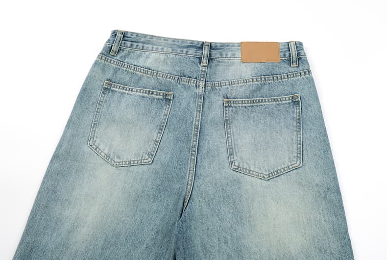 아메리칸 레트로 워싱 압력 주름 고양이 반드시 청바지 남녀 스트레이트 루즈핏 cleanfit 조수 브랜드 캐주얼 와이드 레그 팬츠 상세 이미지 18