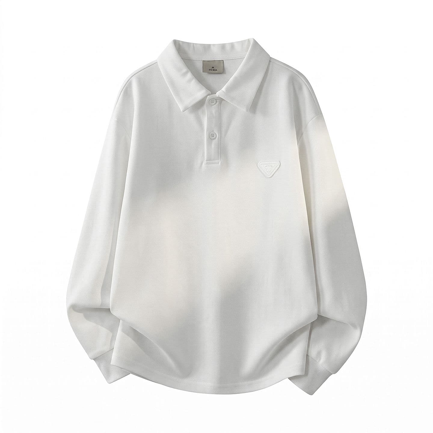 실사 가을 겨울 새로운 POLO 칼라 긴팔 후드티 남자 루즈핏 폴로 칼라 풀오버 셔츠 미니멀리즘 캐주얼 일상 출퇴근 이미지 4