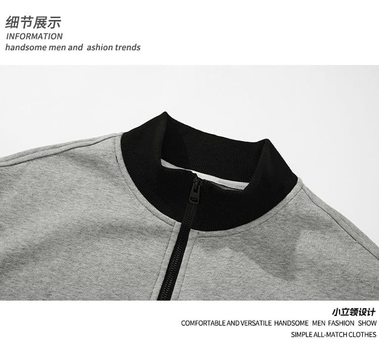 실사 2026 가을 겨울 새로운 야구 스타일 칼라 지퍼 오픈 가디건 후드티 남녀 재킷 배색 캐주얼 니트 재킷 상세 이미지 16