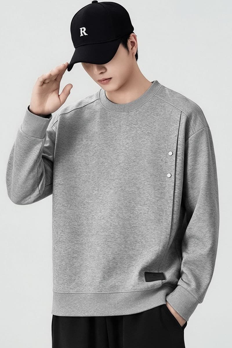 실사 가을 겨울 새로운 조수 브랜드 디자인 센스 라운드 넥 후드티 남성 풀오버 트렌드 와 성별 다용도 출퇴근 맨위 이미지 6