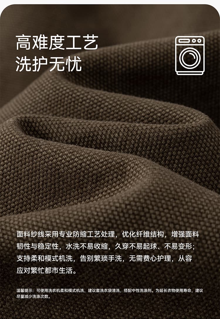실사 2026 가을 겨울 새로운 아메리칸 조수 브랜드 레트로 워시 물 면 재킷 남자 루즈핏 다용도 폴로 칼라 워크웨어 재킷 상세 이미지 6