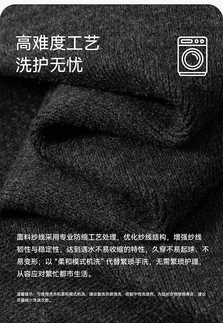 실사 2026 가을 겨울 새로운 무거운 폴로 칼라 하프 단추 후드티 남자 루즈핏 편안함 긴팔 다용도 출퇴근 맨위 상세 이미지 6