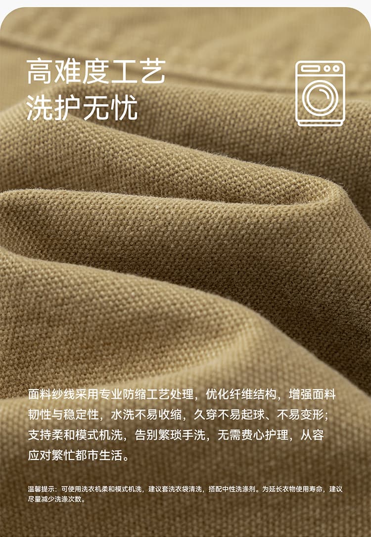 실사 2026 가을 겨울 새로운 아메리칸 조수 브랜드 레트로 워시 물 면 폴로 칼라 재킷 남자 루즈핏 다용도 출퇴근 재킷 상세 이미지 6