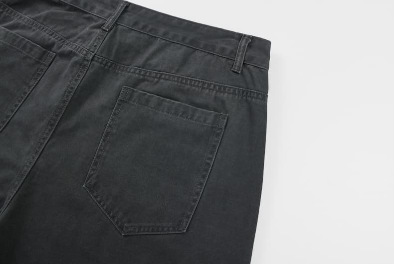 아메리칸 레트로 워싱 단추 디자인 모통이 칼 바지 남녀 루즈핏 조수 브랜드 cleanfit 넓은 다리 곡선 캐주얼 바지 상세 이미지 27