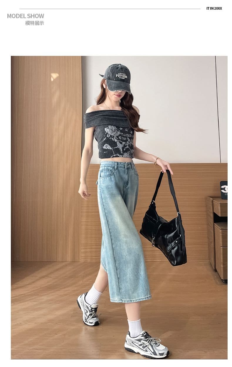 2026 여름 얇은 작은 키 마이크로 지방 mm 배 종류 몸 넓은 다리 7 분 할머니 바지 상세 이미지 6