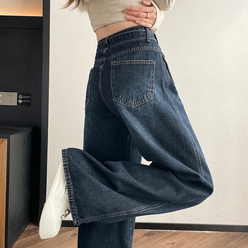 2026 가을 데님 와이드 레그 팬츠 벨트 보내기 이미지 5
