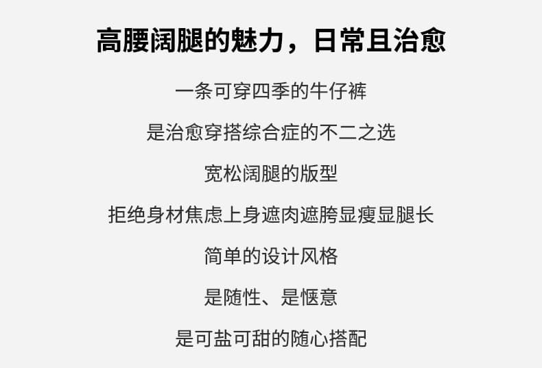 2026 가을 데님 와이드 레그 팬츠 벨트 보내기 상세 이미지 2