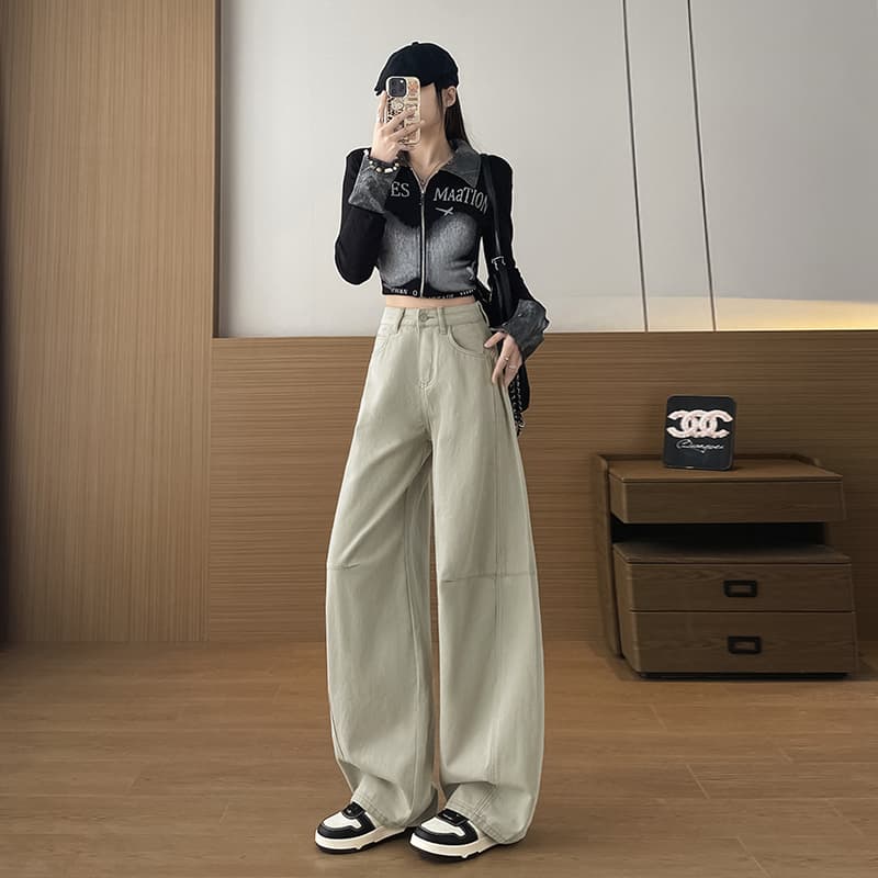 2026 가을 데님 모통이 칼 바지 이미지 4