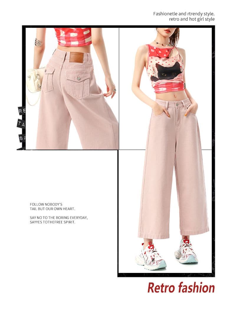 8 점 데님 반바지 여성 여름 얇은 스타일 2026 년 새로운 작은 키 하이웨이스트 한 마디 스트레이트 바지 트렌디 상세 이미지 11