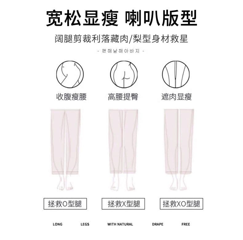 진한 파란색 아니요 막대기 다리 마이크로 나팔 청바지 여성 새로운 폭발 중 하이웨이스트 스트레이트 다용도 슬림해 보이는 바지 상세 이미지 15